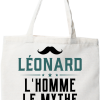 Tote bag coton recycle leonard l_homme le mythe la legende