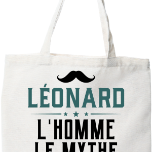Tote bag coton recycle leonard l_homme le mythe la legende