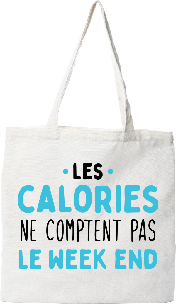 Tote bag coton recycle les calories du week end