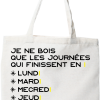 Tote bag coton recycle les journees en i