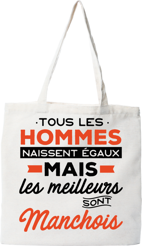 Tote bag coton recycle les meilleurs sont manchois