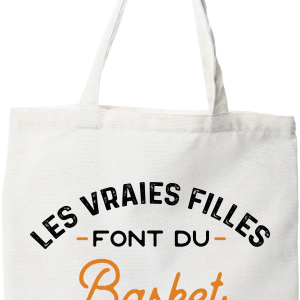 Tote bag coton recycle les vraies font du basket