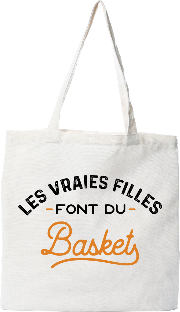 Tote bag coton recycle les vraies font du basket