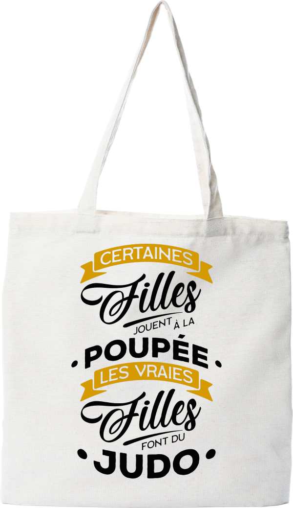 Tote bag coton recycle les vraies font du judo