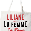 Tote bag coton recycle liliane la femme la reine la legende