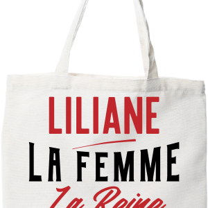 Tote bag coton recycle liliane la femme la reine la legende