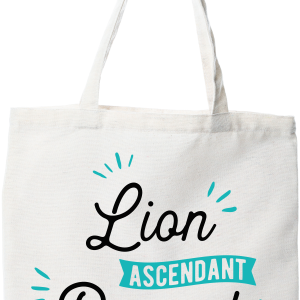 Tote bag coton recycle lion ascendant parfait