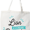 Tote bag coton recycle lion ascendant parfaite