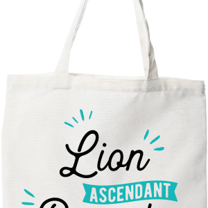 Tote bag coton recycle lion ascendant parfaite