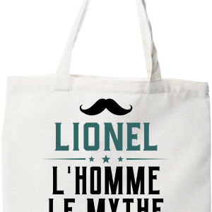 Tote bag coton recycle lionel l_homme le mythe la legende