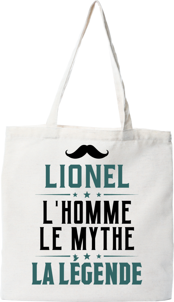 Tote bag coton recycle lionel l_homme le mythe la legende