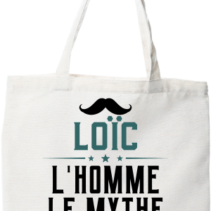Tote bag coton recycle loic l_homme le mythe la legende