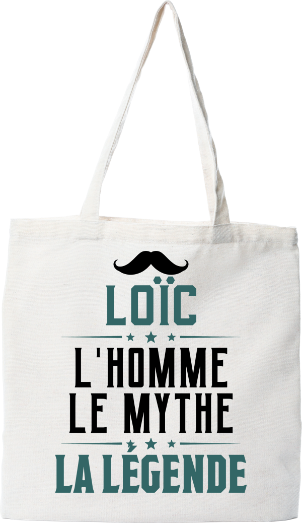 Tote bag coton recycle loic l_homme le mythe la legende