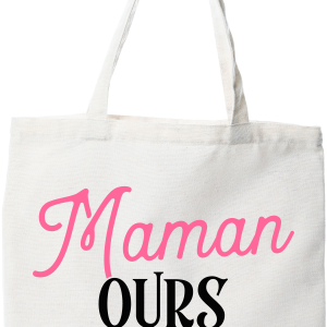 Tote bag coton recycle maman ours