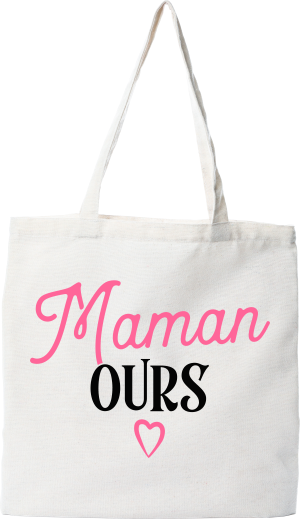 Tote bag coton recycle maman ours