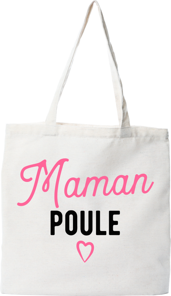 Tote bag coton recycle maman poule