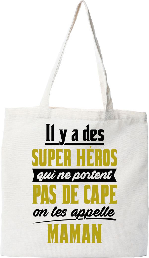 Tote bag coton recycle maman super hero