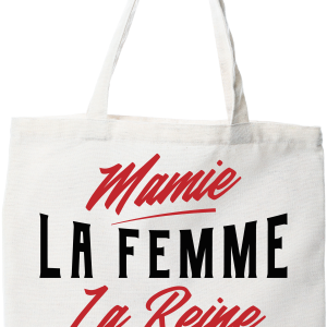 Tote bag coton recycle mamie la legende