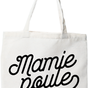 Tote bag coton recycle mamie poule