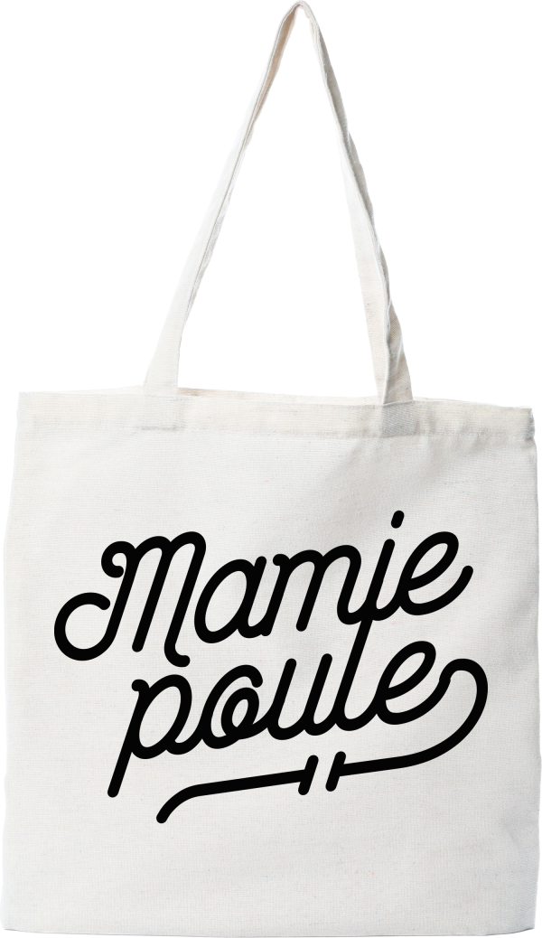 Tote bag coton recycle mamie poule