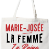Tote bag coton recycle marie-josee la femme la reine la legende