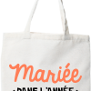 Tote bag coton recycle mariee dans l_annee