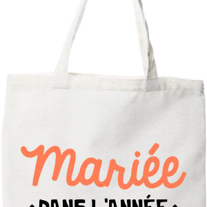 Tote bag coton recycle mariee dans l_annee