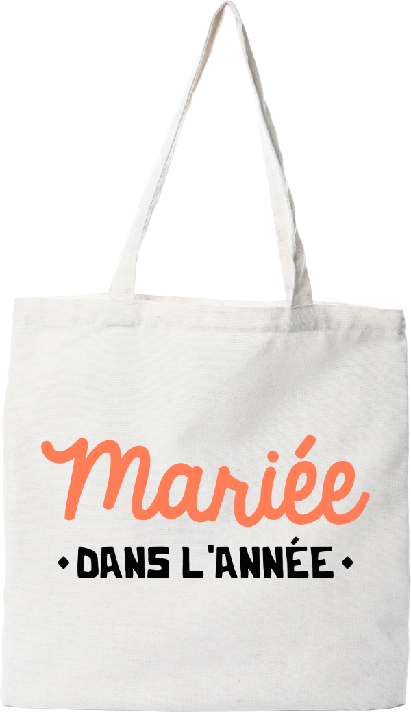 Tote bag coton recycle mariee dans l_annee