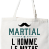 Tote bag coton recycle martial l_homme le mythe la legende