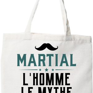 Tote bag coton recycle martial l_homme le mythe la legende