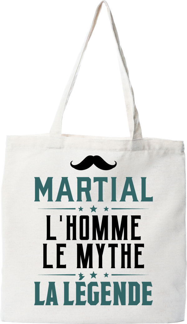 Tote bag coton recycle martial l_homme le mythe la legende