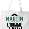 Tote bag coton recycle martin l_homme le mythe la legende
