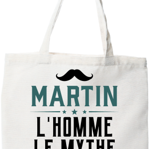 Tote bag coton recycle martin l_homme le mythe la legende