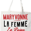 Tote bag coton recycle maryvonne la femme la reine la legende