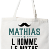 Tote bag coton recycle mathias l_homme le mythe la legende