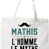 Tote bag coton recycle mathis l_homme le mythe la legende