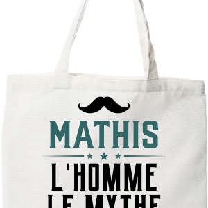Tote bag coton recycle mathis l_homme le mythe la legende