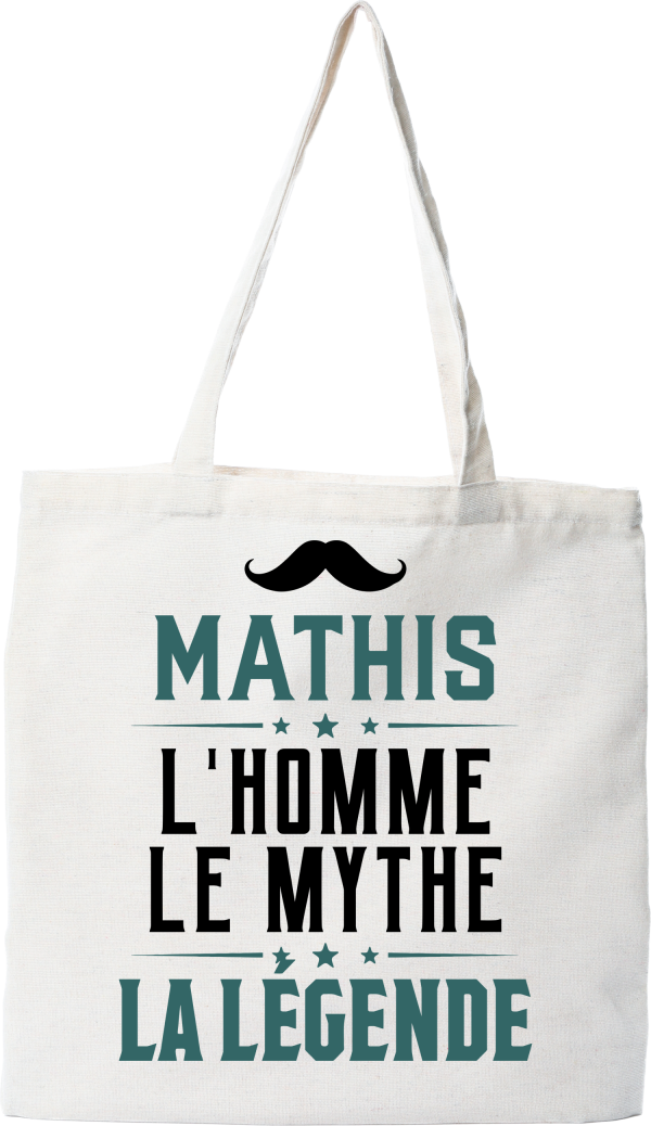 Tote bag coton recycle mathis l_homme le mythe la legende