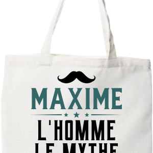 Tote bag coton recycle maxime l_homme le mythe la legende