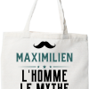 Tote bag coton recycle maximilien l_homme le mythe la legende