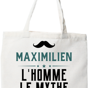 Tote bag coton recycle maximilien l_homme le mythe la legende