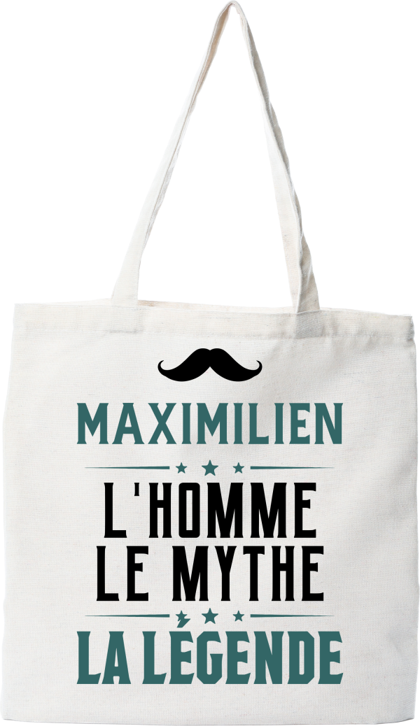 Tote bag coton recycle maximilien l_homme le mythe la legende