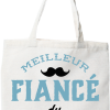 Tote bag coton recycle meilleur fiance du monde