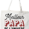 Tote bag coton recycle meilleur papa de l_univers