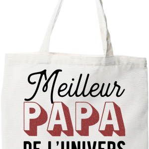 Tote bag coton recycle meilleur papa de l_univers
