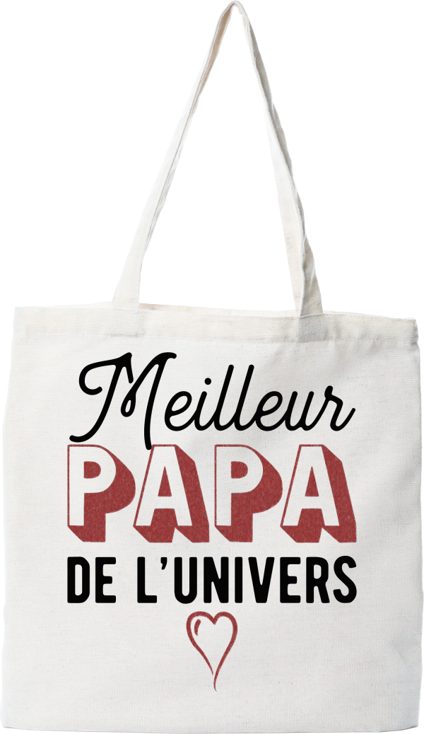 Tote bag coton recycle meilleur papa de l_univers