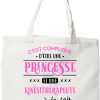 Tote bag coton recycle princesse et kinesitherapeute