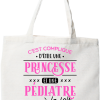 Tote bag coton recycle princesse et pediatre