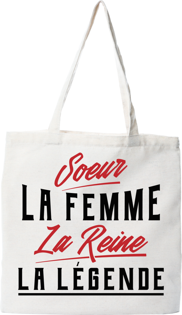 Tote bag coton recycle soeur la legende