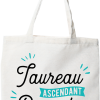 Tote bag coton recycle taureau ascendant parfaite